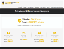 Tablet Screenshot of cotizacionbitcoins.com